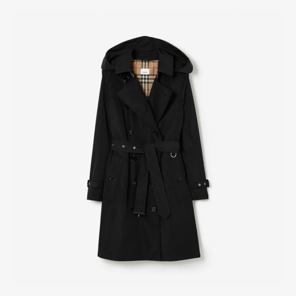 Burberry Kensington Taffeta Hooded Rain Coat